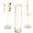 3 Pcs Tabletop Metal Wire Jewelry Stand