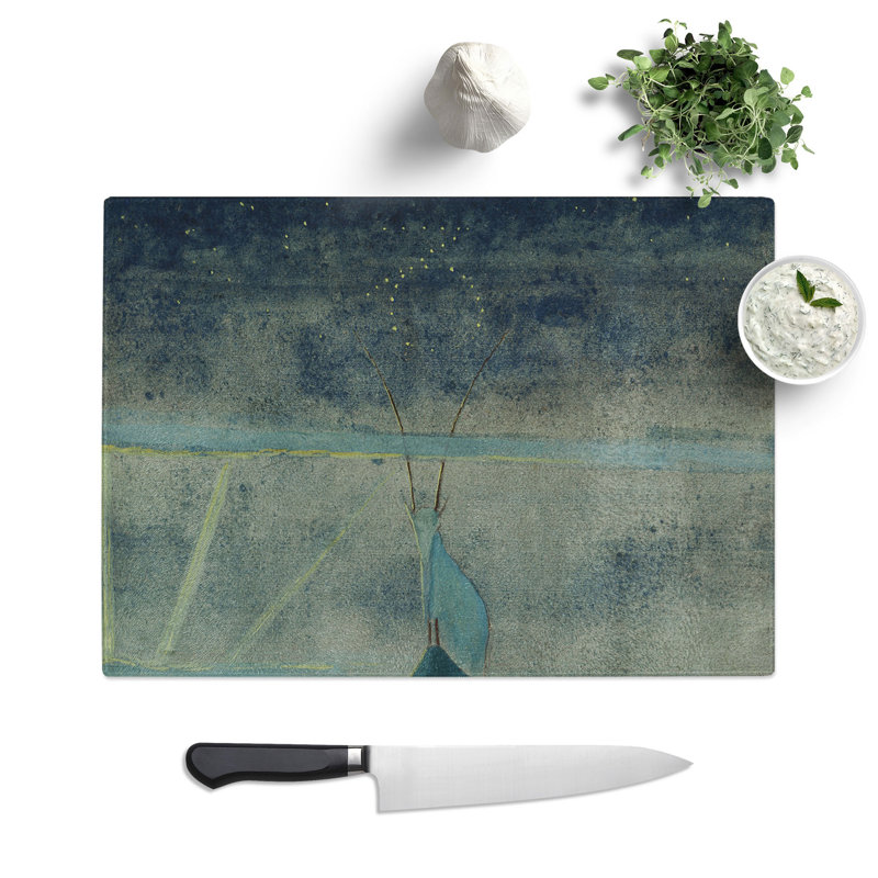 Sun Passing Capricorn by Mikalojus Konstantinas Chopping Board, 28.5cm W x 39cm L