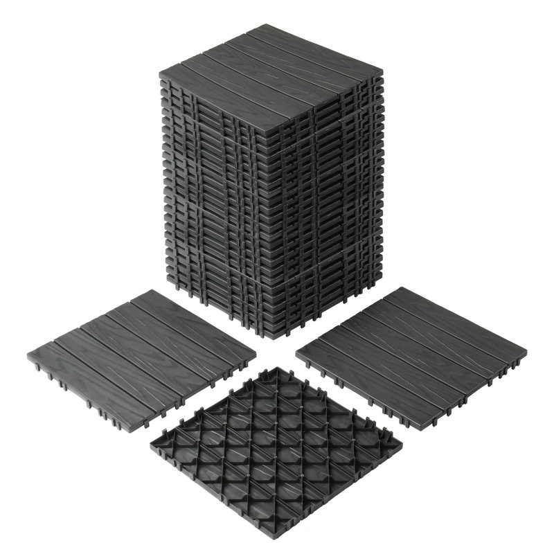 Carreaux de terrasse en plastique PE, Gris