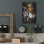 Art mural en métal «Fleurs en noir sur fond 1» par Winston Porter-687497689