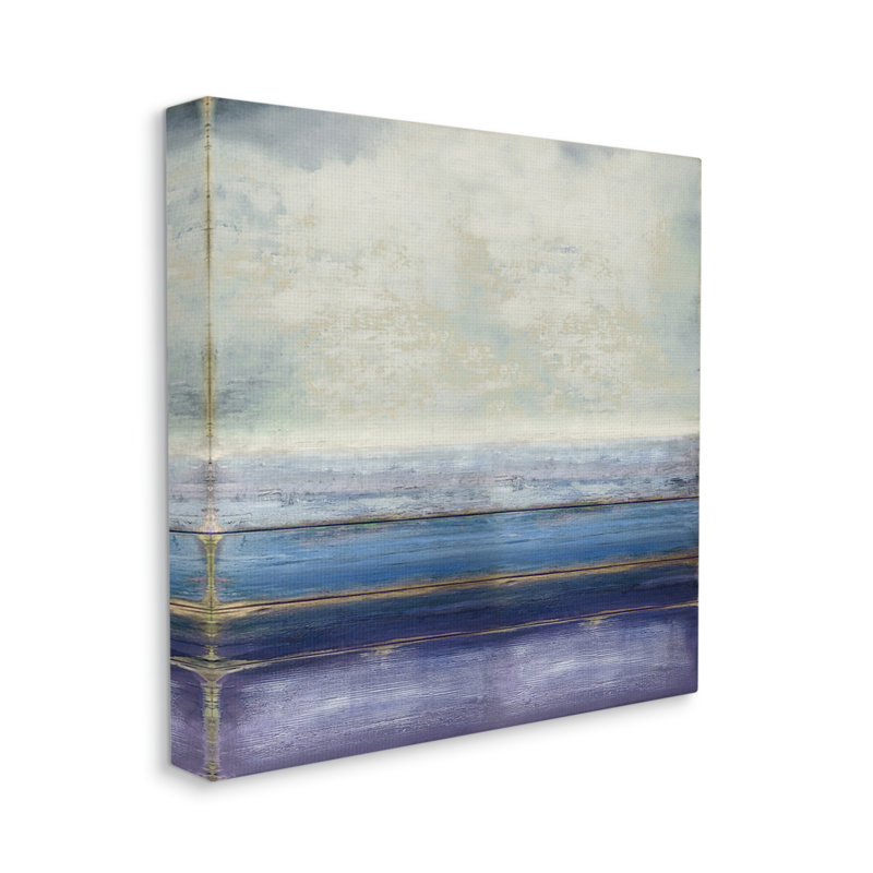«Tranquil Ocean Landscape Abstract Heavy Clouds Scene» par Taylor Hamilton - peinture sur toile tendue