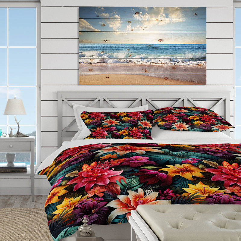 Ensemble de housse de couette Jungle Splendor, Housse de couette pour très grand lit et 2 très