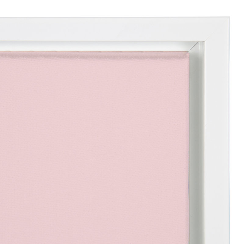 DV 19 71 Zebra Pink by Dominique Vari Framed Canvas Wall Art Print, White Frame