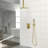 10 Inch Ceiling-Mounted Square Shower System and Handheld Showerhead Set-122006101