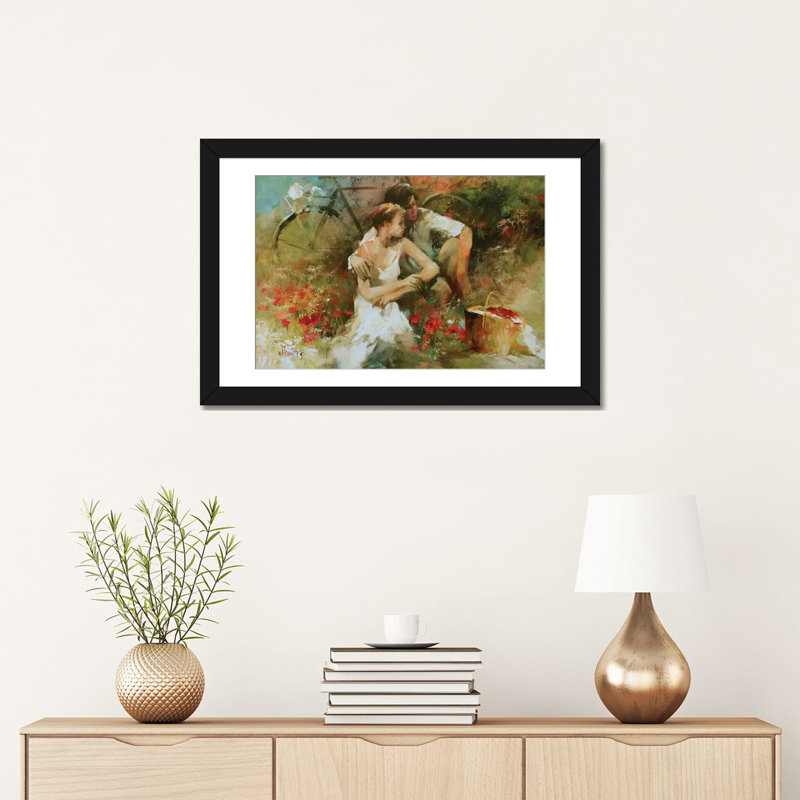 «In Love» par William Matthews, reproduction sur toile, H 24 po x l 32 po x P 1 po, Toile tendue, Blanc
