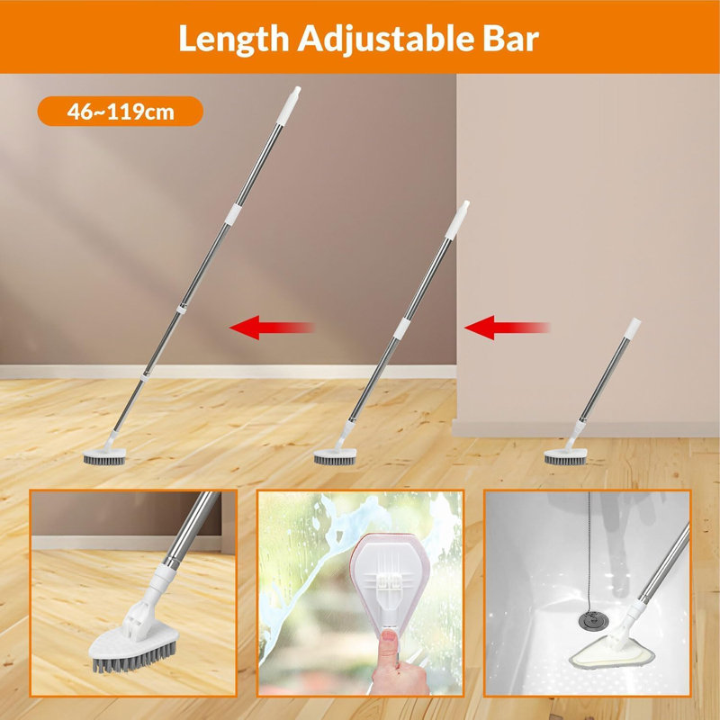 Adjustable Cleaning Brushes with Replaceable Head