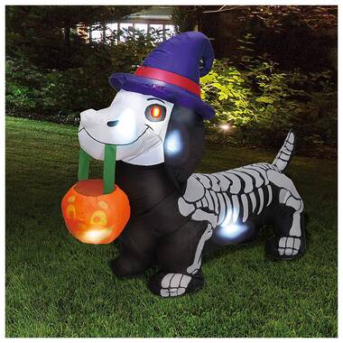 Collections Etc Led Lighted Jack-o'-lantern Witch Dog Halloween Decoration  3.75 X 3.75 X 6.25 : Target