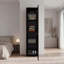 Armoire de rangement 4 tablettes en noyer teint-36590781