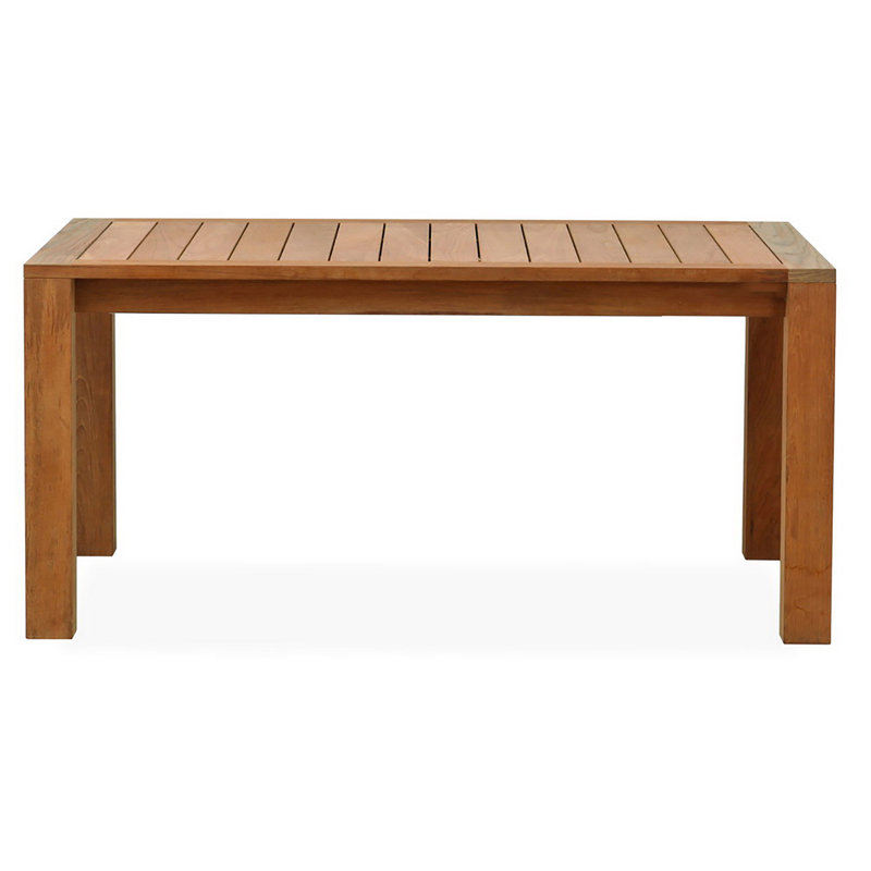 Rectangular Teak Extendable Outdoor Dining Table , in. W 39'' in. D, 30" H x 39" W x 102" L