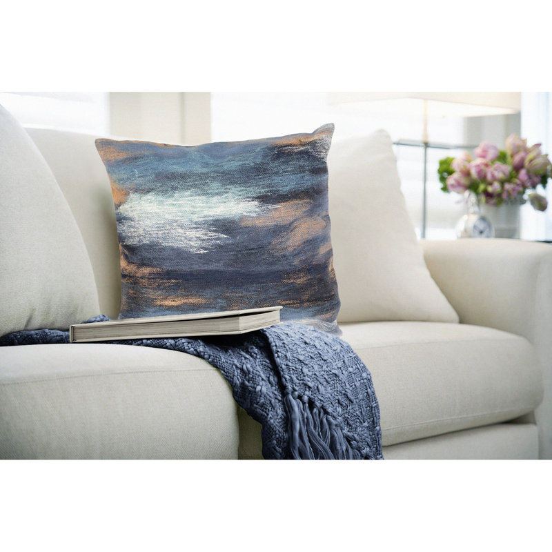 Marina Outdoor Pillow Cover & Insert, Aqua, 20" x 20"