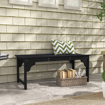 Backless Wooden Bench With Curved Seat For Poolside, Outdoor Bench, Wood Bench, Bench with Arms