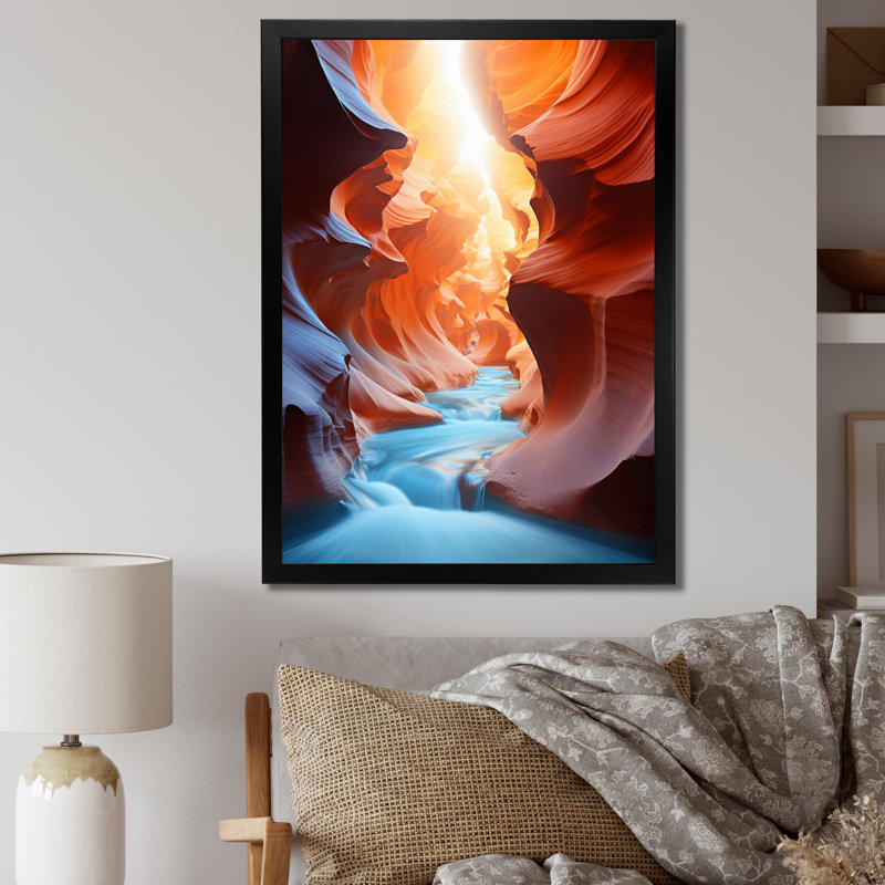 Canyon, éternelle étreinte III - Paysage et nature, art mural dans le salon, Cadre photo noir, H 20 po x l 12 po x P 1 po