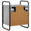 40 cm W Galvanised Steel Bedside Table-2101573090