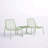 Outdoor 3-Piece Conversation Set With IRON Frame - 2 Mesh Chairs & 1 Side Table, Matter Green Finish-1294295017