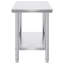 Table de préparation en acier inoxydable, 35 x 24 x 31 pouces, capacité de charge de 700 lb-726830424