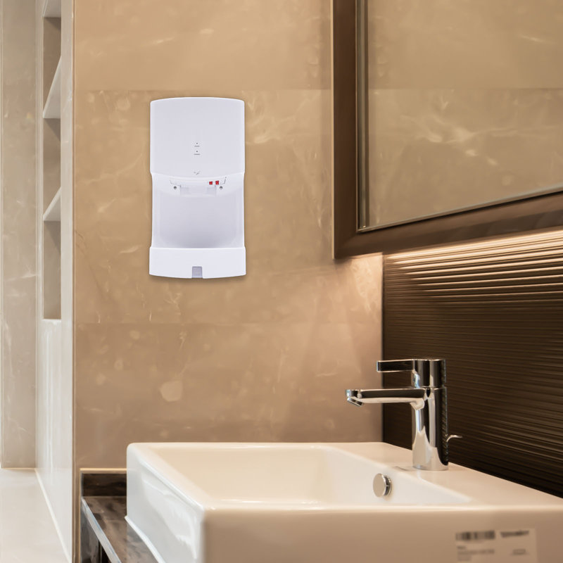 Auto-sensing Hand Dryer Wall Mounted Hot and Cold Modes with Drain Tank