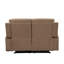 Microfibre avec coins renforcés et support lombaire - Structure en bois franc beige inclinable