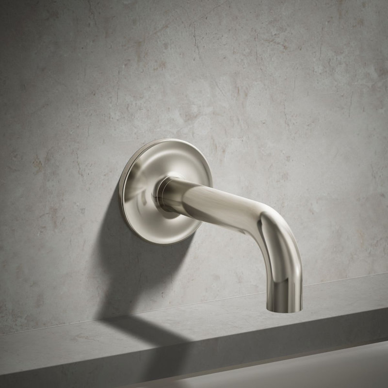 Purist® Wall Mounted Tub Spout, Vibrant Polished Nickel
