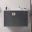 Meuble-lavabo de salle de bain avec lavabo, 2 portes et tablette de rangement ouverte-1408743509