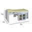 Alessia Single (3') Mid Sleepers with Desk Included-25454546