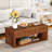 Rectangular Coffee Table with Drawers and Storage Shelves For Living Room-513440611