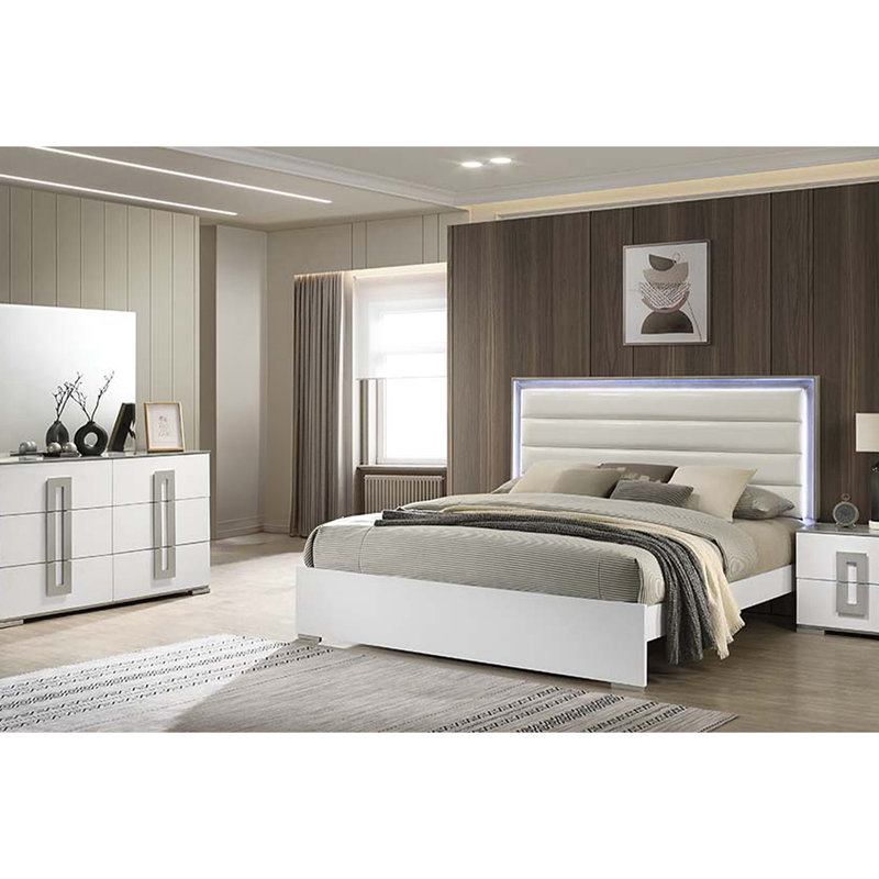 Olivia Contemporary Style 2-Drawer Night Stand Made With Wood(CA Inventory)