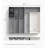10 Piece Plastic Storage Trays Organizer Grey