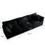 Canapé modulaire rembourré Comfy avec tissu chenille noir pour un confort personnalisé-121117322
