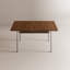Table de salle à manger extensible de style Mid-Century avec pieds en métal, idéale pour les salles à manger, les chambres et autres espaces-393510385