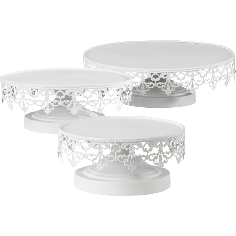Présentoir à gâteaux 3 pièces Orleans, Blanc