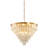Transitional 16-Light Gold Iron Crystal Chandelier -1240120662