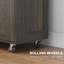 Îlot de cuisine à roulettes triple avec roulettes, chariot de cuisine avec tablette de rangement, chariot utilitaire roulant avec plateau en bois, porte-serviettes, grand tiroir, brun vieilli