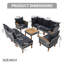 Ensemble de conversation modulaire en osier 9 pièces pour patio, canapé modulaire d'extérieur avec coussins amovibles pour la cour, le bord de la piscine et le balcon-202551345