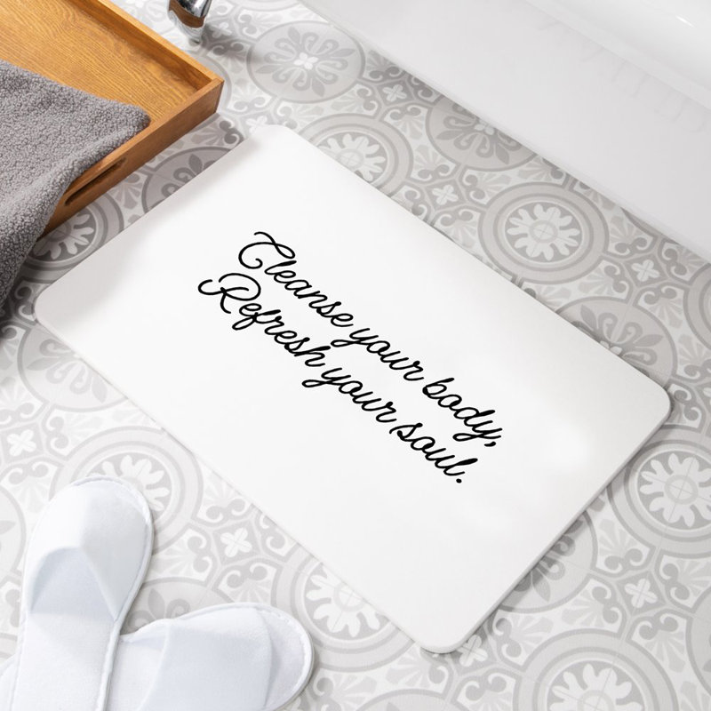 Non-Slip Shower Mat, White
