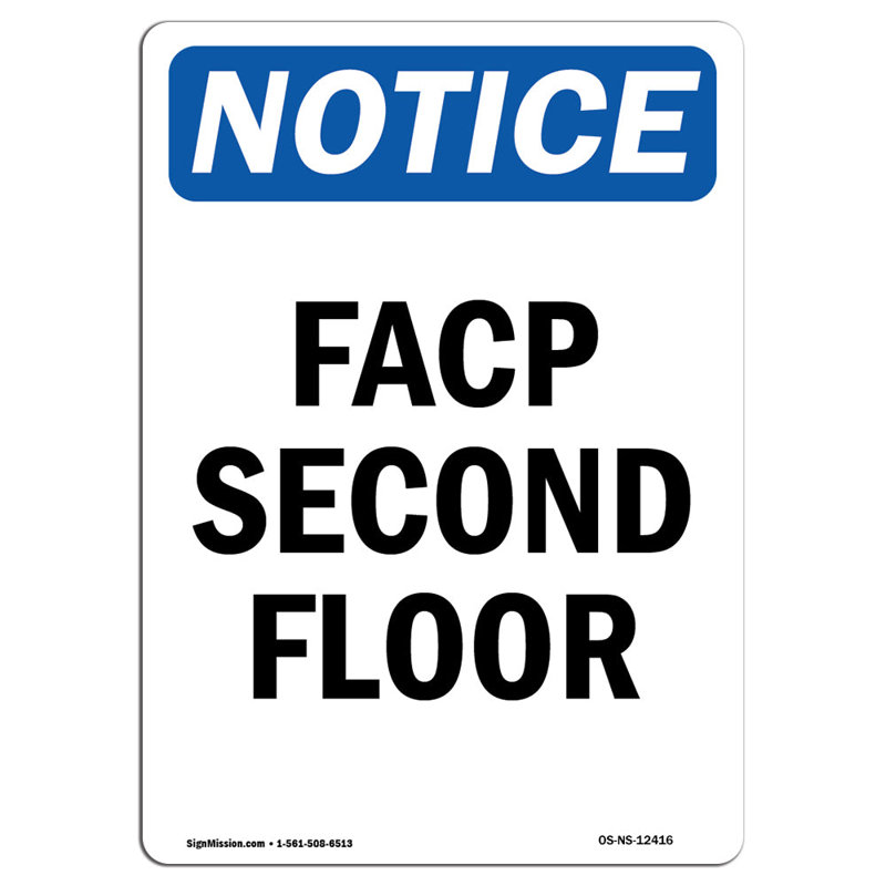 Facp Second Floor Sign