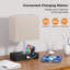 Lampe de table USB pour chambre à coucher avec 3 températures de luminosité de couleur, lampe de chevet avec USB-C, ports de charge USB et fentes pour téléphone, lampe de bureau pour bureau, ampoule à DEL incluse