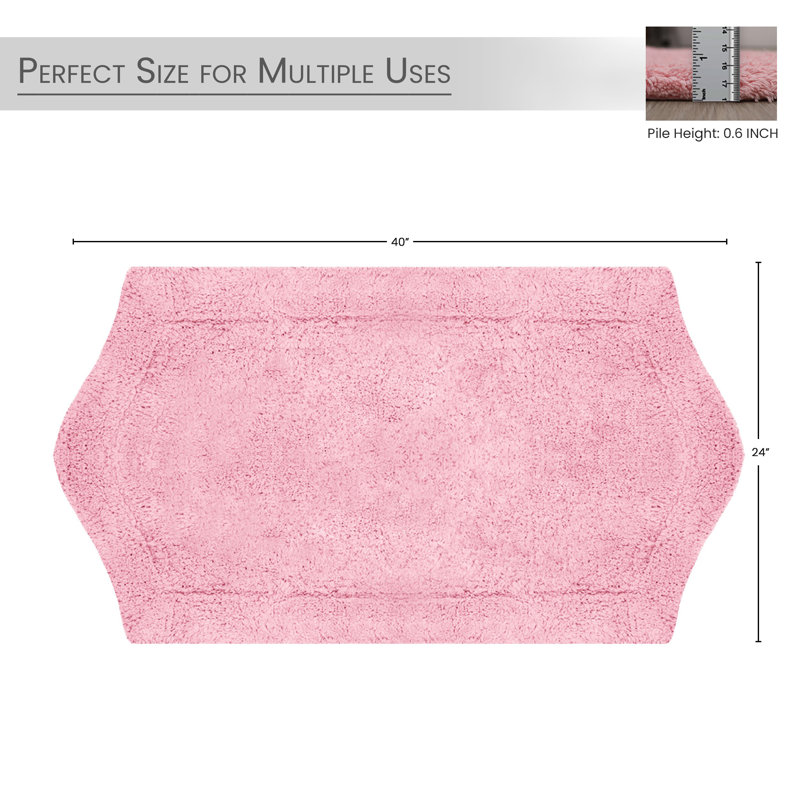 Morissette Bath Rug, 24" W x 40" L, Pink