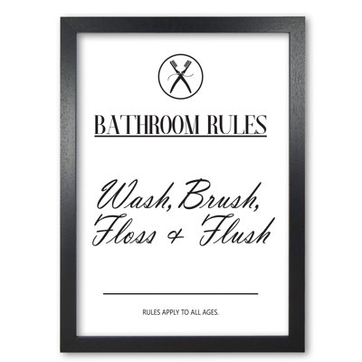 Bathroom Rules - Print