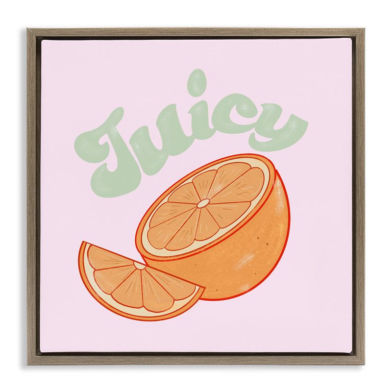 Art mural encadré Juice, Cadre flottant orme Montalcino, H 18 po x l 18 po