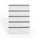 Shanquil Ripple Ridged 5 Drawer Chest Of Drawers Matt White