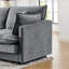 Canapés modulaires, convertible en L moderne à 4 places avec repose-pieds avec rangement, gris ardoise, pour le salon | Gris | Mousse