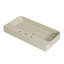 Vasque à poser LORAN 91 cm (36 po) en marbre artificiel avec 3 trous pour robinetterie, sans robinetterie ni meuble, blanche-137149808