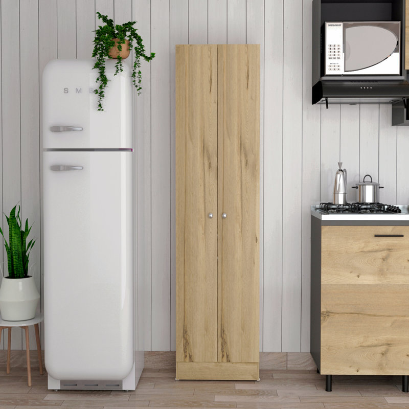 Rectangle 2-Door Storage Tall Cabinet, Brown