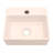 13.6x11.6 Inch White Ceramic Rectangle Wall Mount Bathroom Sink with Single Faucet Hole