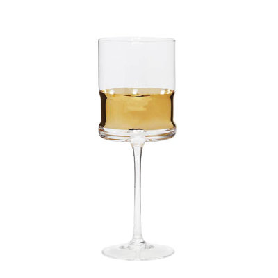 S/6 Wine Glasses with Gold Belt