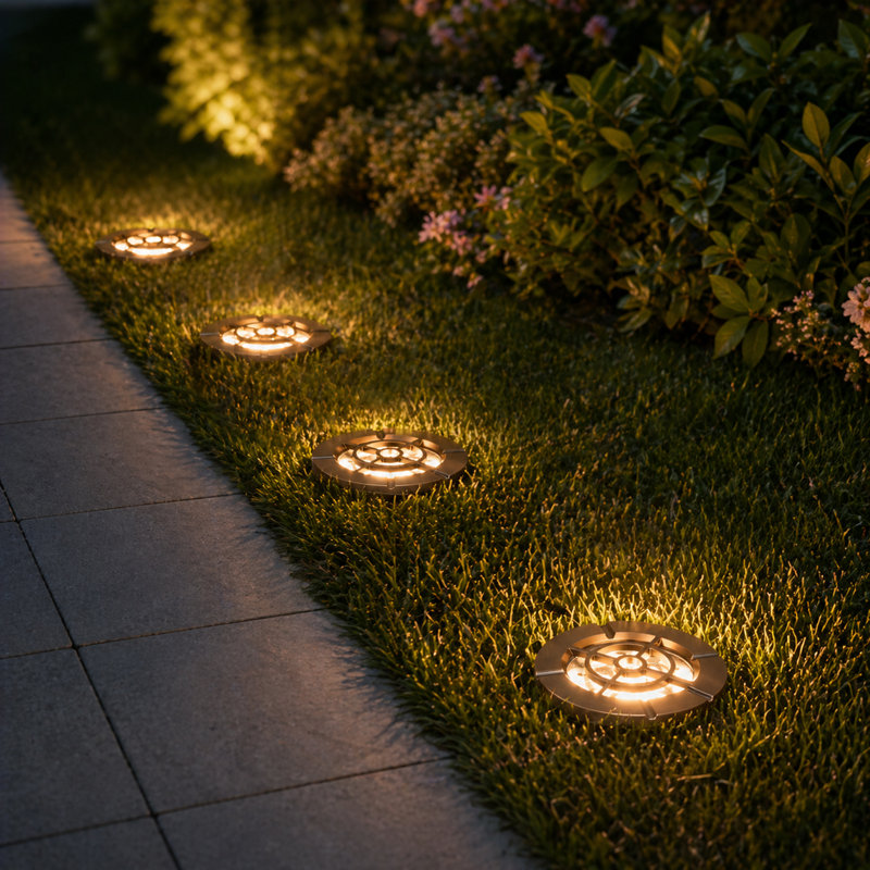 Metal 12V Voltage Integrated 5W LED Landscape Inground Light Pathway Light Kit