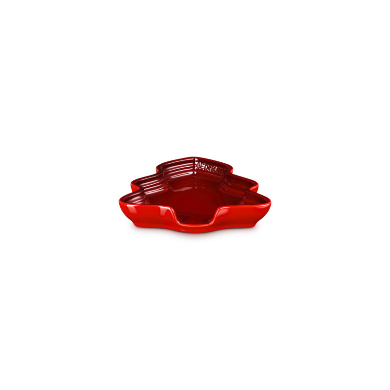Le Creuset Stoneware Noël Collection Tree Spoon Rest, 5.5  In. - Cerise, Cerise