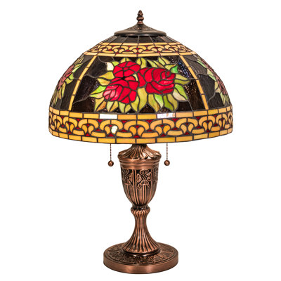 25" High Roses & Scrolls Table Lamp