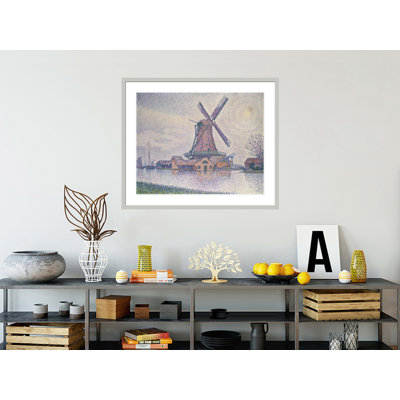 «Edam Windmill» par Paul Signac - estampe numérique encadrée