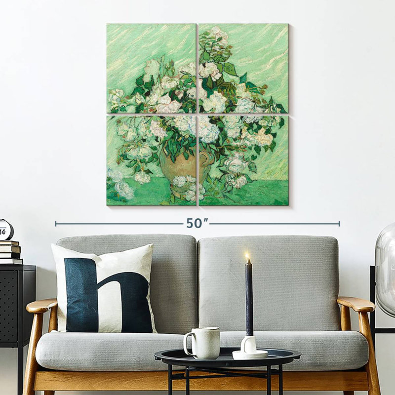 Harnek Green Field Roses, 32" H x 32" W